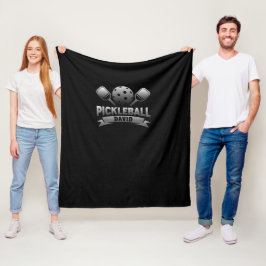 Personalisierter Name Pickleball Fleecedecke