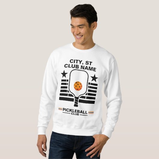 Personalisierter Name Pickleball Pickleball Sweatshirt (Vorne ganz)