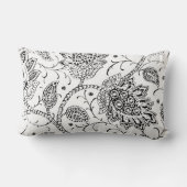 Personalisierter Name Pillow/Schwarz Toile Lendenkissen (Rückseite)