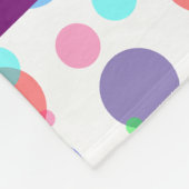 Personalisierter Name Pinguin-Polka-Punkte Fleecedecke (Ecke)