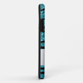 Personalisierter Name Pinguin zebra streifen Case-Mate iPhone Hülle (Hinten/Rechts)