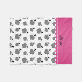 Personalisierter Name - Pinguine Fleecedecke (Vorderseite (Horizontal))