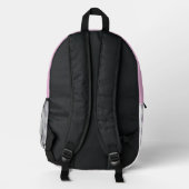 Personalisierter Name Pink Ballet Bedruckter Rucksack (Rückseite)