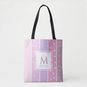 Personalisierter Name Pink Bling süße Tragetaschen Tasche