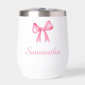 Personalisierter Name|Pink Bow Krawatte Reise Wass (Vorderseite)