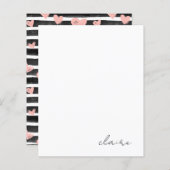 Personalisierter Name Pink Hearts Papier (Vorne/Hinten)