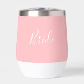 Personalisierter Name Pink Script Simple Bride Wed (Vorderseite)