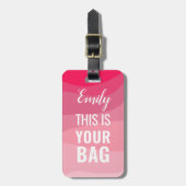 Personalisierter Name Pinky-Entwurf Gepäckanhänger (Vorderseite vertikal)