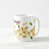 Personalisierter Name Pistachio Nuts Kaffeetasse (VorderseiteRechts)