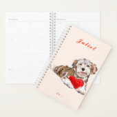 Personalisierter Name Planner Hunde Herz Liebe Planer (Anzeige)