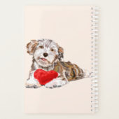 Personalisierter Name Planner Hunde Herz Liebe Planer (Rückseite)