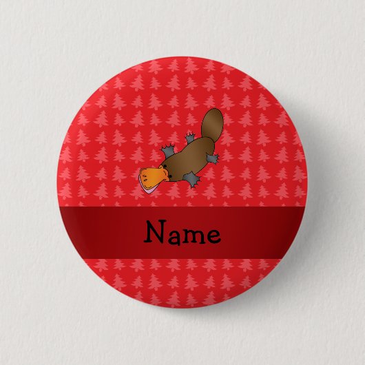 Personalisierter Name Platypus Button (Vorderseite)