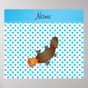 Personalisierter Name Platypus Poster