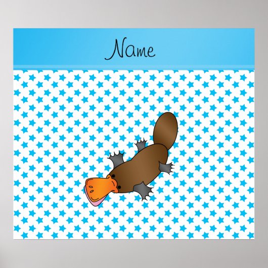Personalisierter Name Platypus Poster (Vorne)