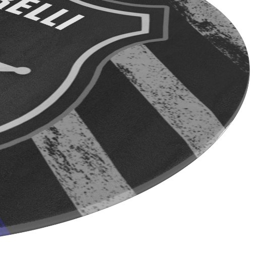 Personalisierter NAME-Polizeibeamter Sheriff Poliz Schneidebrett (Ecke)