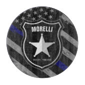 Personalisierter NAME-Polizeibeamter Sheriff Poliz Schneidebrett (Vorderseite)