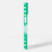 Personalisierter Name Polka Dot, grünes Gehäuse Case-Mate iPhone Hülle (Rückseite / Rechts)