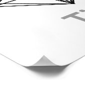 Personalisierter Name Poster Geometrische Herzform (Ecke)