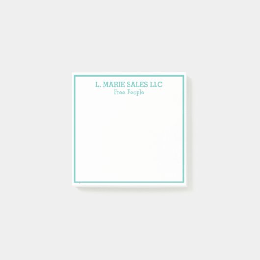 PERSONALISIERTER Name Postit-Notizen Post-it Klebezettel (Vorderseite)