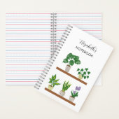 Personalisierter Name Potted Pflanze Monstera Scri Notizblock (Innen)