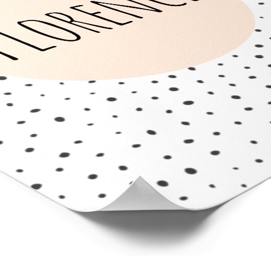 Personalisierter Name Print - Kinderzimmer - Kinde Poster (Ecke)