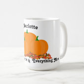 Personalisierter Name Pumpkin Gewürz Alles Nette Kaffeetasse (VorderseiteRechts)