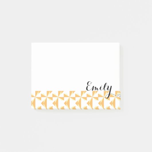 Personalisierter Name Pumpkin Pinwheels Post-it Klebezettel (Vorderseite)