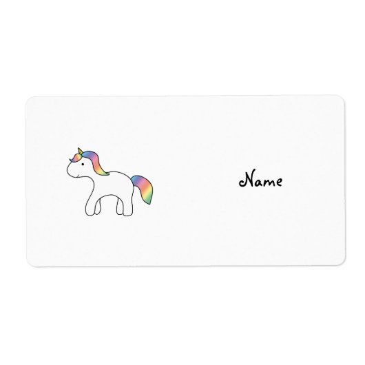 Personalisierter Name Rainbow baby unicorn (Vorne)