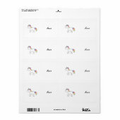Personalisierter Name Rainbow baby unicorn (Vorne)