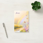 Personalisierter Name Rainbow Butterfly Nature Not Post-it Klebezettel (Büro)