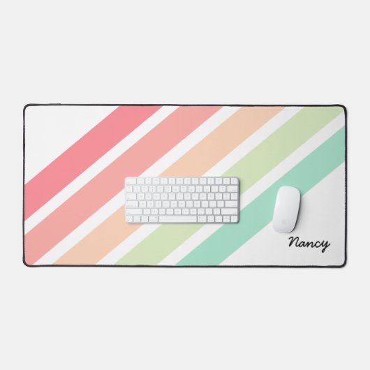 Personalisierter Name Rainbow Custom Personalisier Schreibtischunterlage (Tastatur & Maus)
