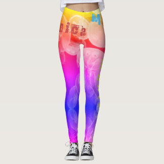 Personalisierter Name Rainbow Jellyfish Leggings