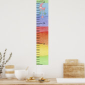 Personalisierter Name Rainbow Kind Growth Poster (Küche)