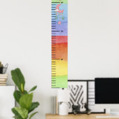 Personalisierter Name Rainbow Kind Growth Poster (Heimbüro)