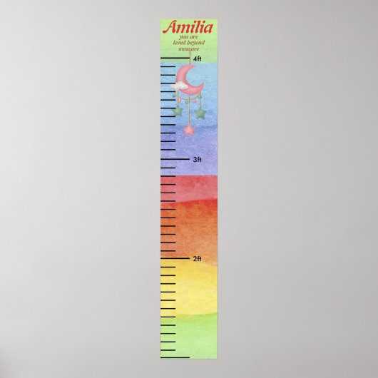 Personalisierter Name Rainbow Kind Growth Poster (Vorne)