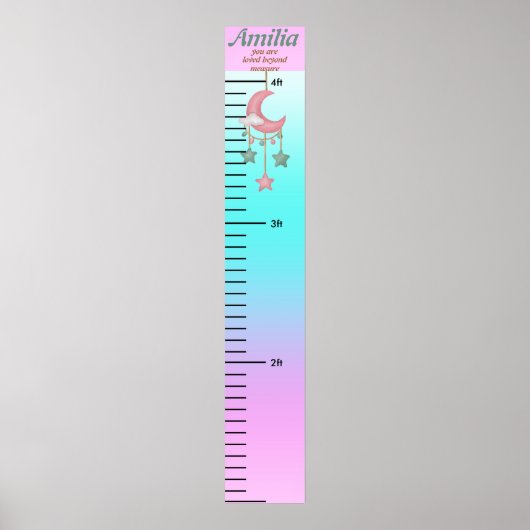 Personalisierter Name Rainbow Kind Growth Poster (Vorne)