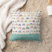 Personalisierter Name Rainbow Kissen (Decke)