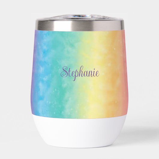 Personalisierter Name Rainbow Script Monogram (Vorderseite)