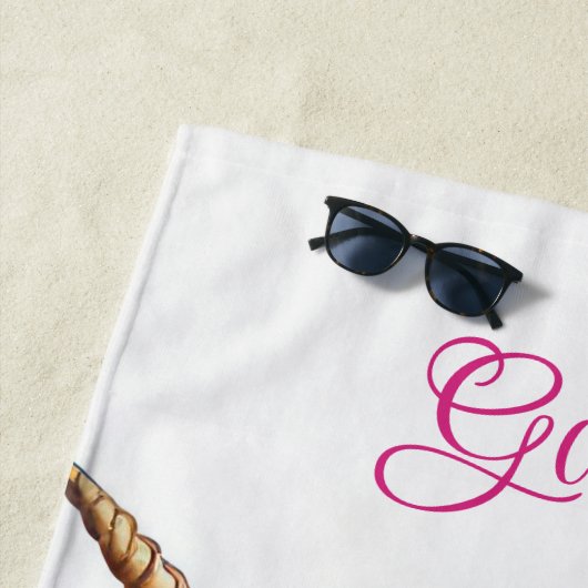 Personalisierter Name Rainbow Unicorn Strandtuch (Beispiel)