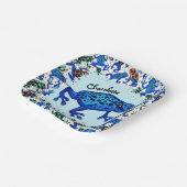 Personalisierter Name Rainforest Frogs Square Tell Pappteller (Gewinkelt)