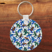 Personalisierter Name Rainforest Frosch Schlüssela Schlüsselanhänger (Rückseite)