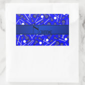 Personalisierter Name Rechteckiger Aufkleber (Tasche)