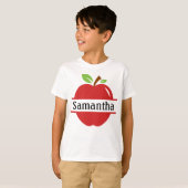 Personalisierter Name Red Apple T - Shirt (Vorne ganz)