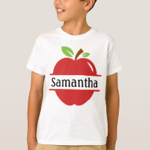 Personalisierter Name Red Apple T - Shirt