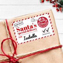 Personalisierter Name Red Bold Santas Sonderliefer