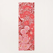 Personalisierter Name Red Daisy Floral Watercolor Yogamatte (Rückseite)