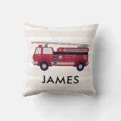 Personalisierter Name Red Fire LKW Kissen (Rückseite)