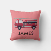 Personalisierter Name Red Fire LKW Kissen (Vorderseite)