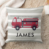 Personalisierter Name Red Fire LKW Kissen (Decke)