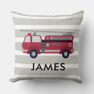 Personalisierter Name Red Fire LKW Kissen